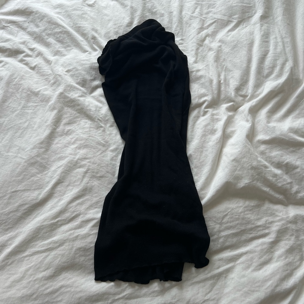 Rick Owens black sleeveless one shoulder top